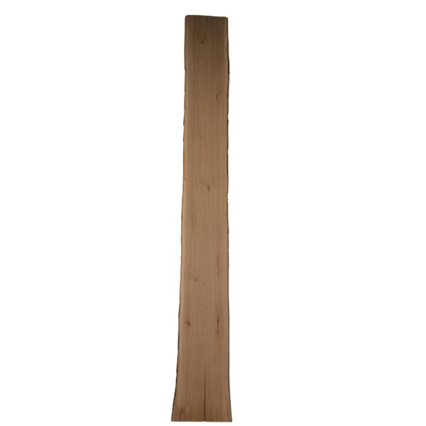 Eiken schaaldeel met noesten, gedroogd en geschaafd. 4 cm dik.