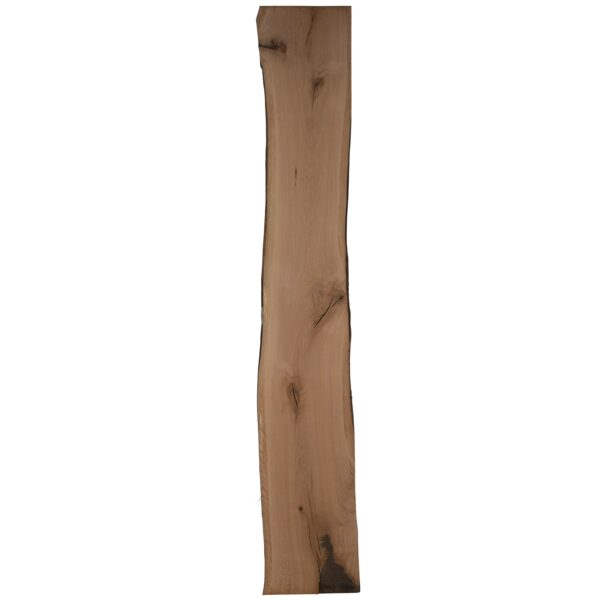 Eiken schaaldeel met noesten, gedroogd en geschaafd. 4 cm dik.