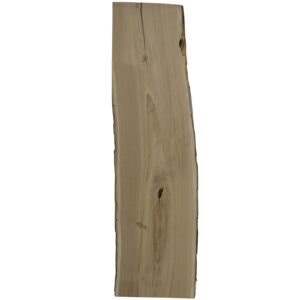 Eiken schaaldeel met noesten, gedroogd en geschaafd. 4 cm dik.
