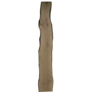 Eiken schaaldeel met noesten, gedroogd en geschaafd. 4 cm dik.