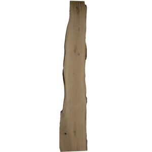 Eiken schaaldeel met noesten, gedroogd en geschaafd. 4 cm dik.