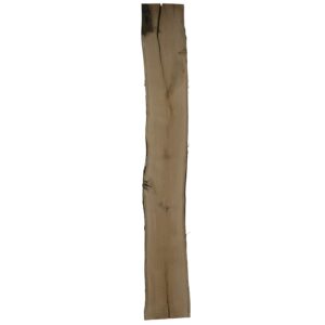 Eiken schaaldeel met noesten, gedroogd en geschaafd. 4 cm dik.