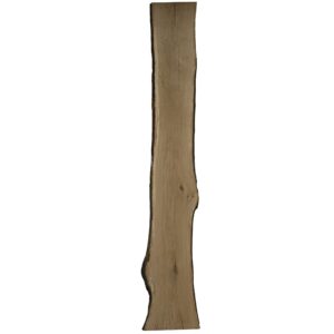 Eiken schaaldeel met noesten, gedroogd en geschaafd. 4 cm dik.
