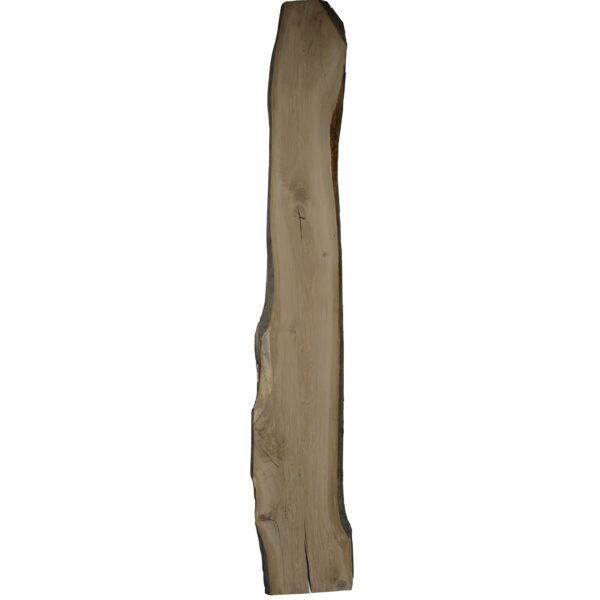Eiken schaaldeel met noesten, gedroogd en geschaafd. 4 cm dik.